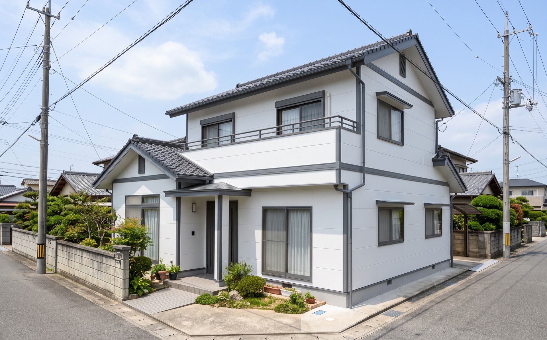 塗り替えを終えた住宅の外壁